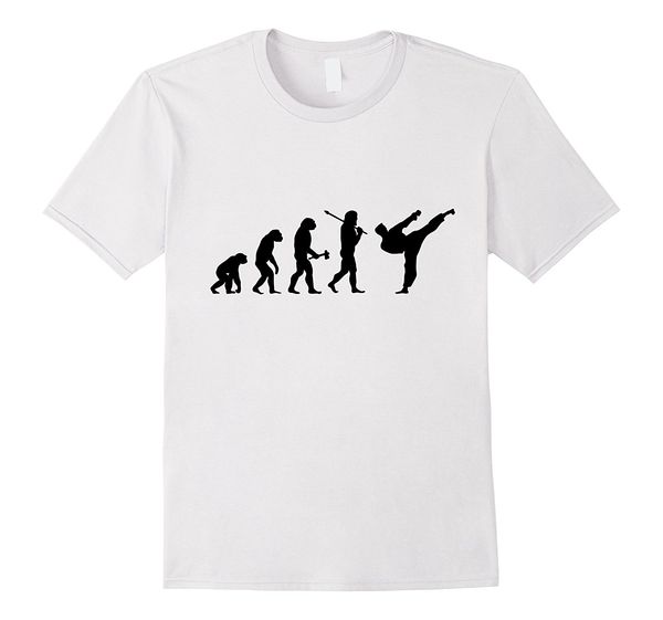

2019 100% cotton evolution of taekwondo fighter funny t-shirt summer tee shirt summer tee shirt