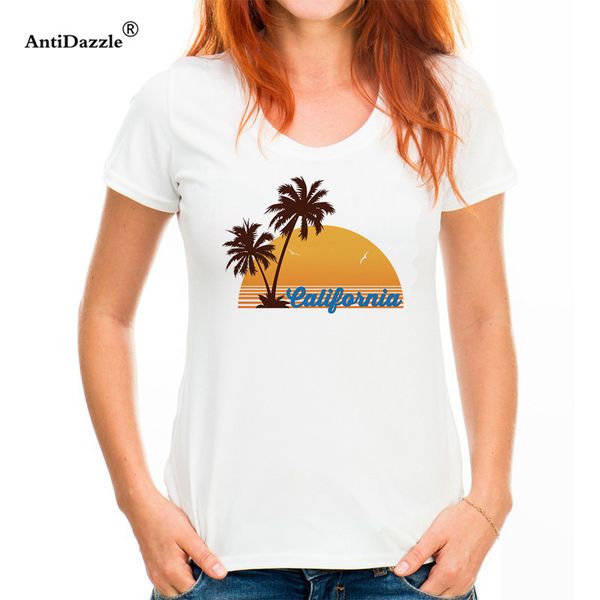 

antidazzle summer t shirt california women short sleeve t shirt punk vintage o-neck t-shirt tees women hipster cool