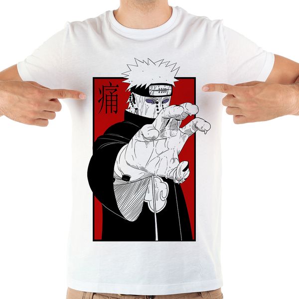 

shinratensei akatsuki pain naruto anime t-shirt homme summer sad uchiha sasuke manga t shirt men casual tshirt streetwear