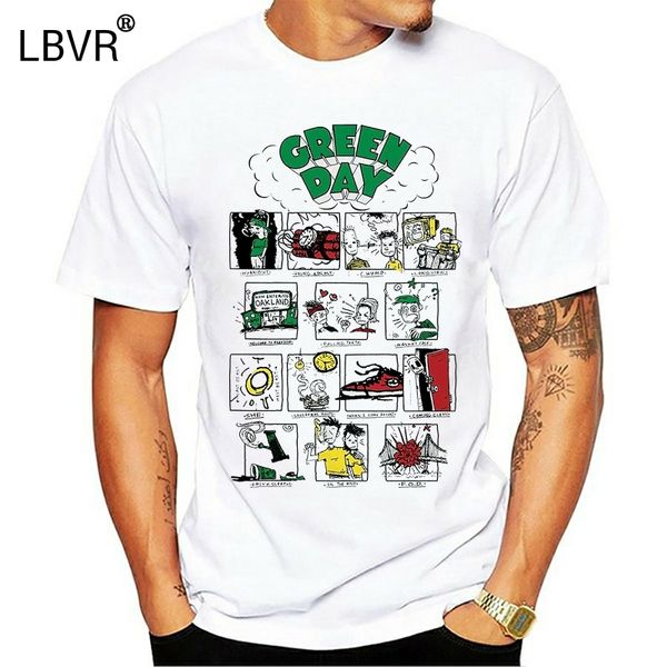 

green day men dookie collage t shirt white mens t shirt new mens spring summer dress short sleeve casual