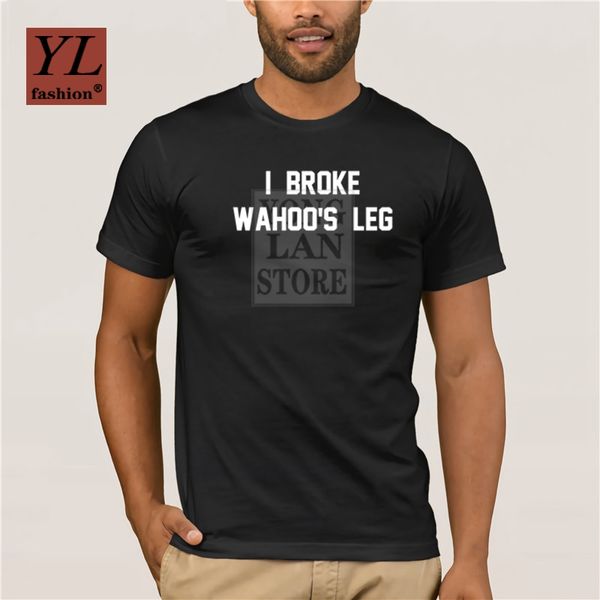 

new trendy fashion printed men's t-shirt 100% cotton i broke wahoo's leg unique creative short sleeve graphics