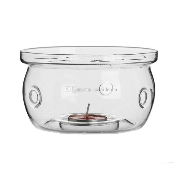 

heat resistant glass tea warmer hand blown high borosilicate glass teapot coffee warmer base tea accessories