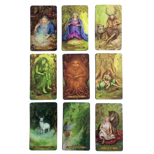 

new 78 sheets forest of enchantment oracle card tarot cards friend party table game cards deck game tarot cards wmtcno