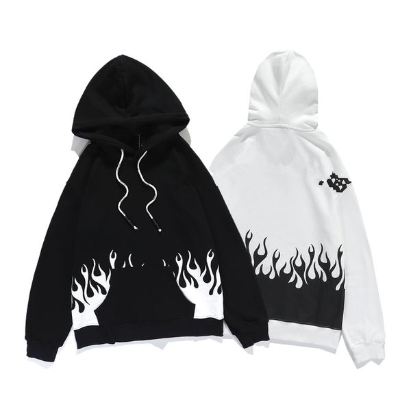 

classic loose causal hooded sweatshirt men women street pullover hoodies autumn winter sweater outwear, Black