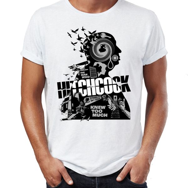 

men's t shirt hitchcock tribute movie lover awesome artwork printed tee