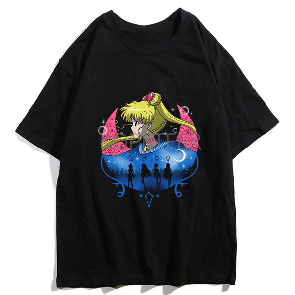 

sailor moon hino rei minako aino chibiusa tsukino usagi summer t-shirts women men harajuku short sleeve fun ulzzang tees