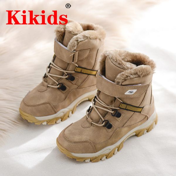 

kikids new kids boots shoes for boys girls children martin army boots sneaker baby winter flat warm winter kids snow, Black;grey