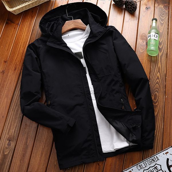 

men's jackets fashion men baseball jacket spring autumn thin hooded casual coat mens solid color bomber male outerwear brand clothing, Black;brown