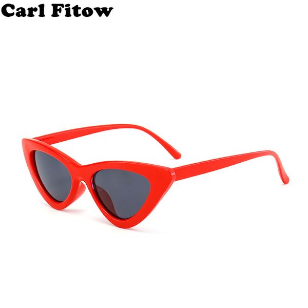 

sunglasses cute retro cat eye women small black white 2021 triangle vintage sun glasses red female uv400, White;black
