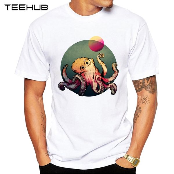 

new arrivals 2019 teehub cool design men's fashion ocs in the deep sea printed t-shirt short sleeve o-neck hipster tee