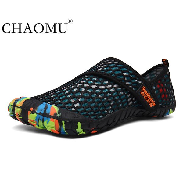 

beach sandals men's outdoor semi-baotou summer new non-slip casual seaside launch rome wading shoes, Black