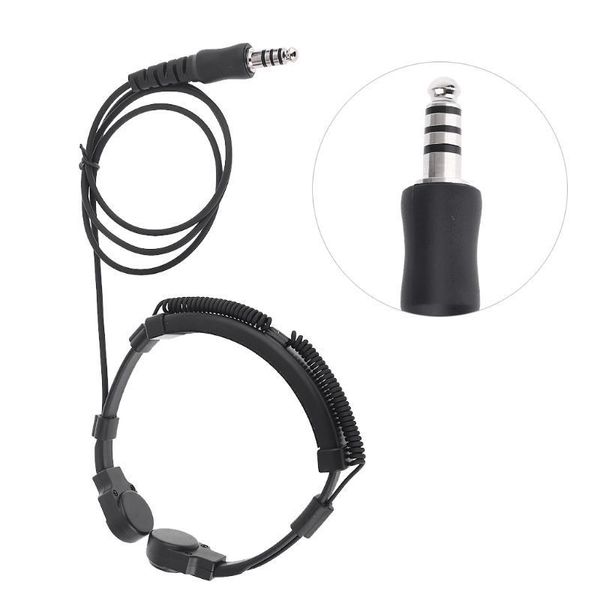 Telescopic Heavy Duty Tactical Hair Vibration Mic Наушники Гарнитура Микрофон NAT Plug для Walkie Talkie Radio