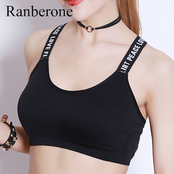 

2020 new women bra black padded gym yoga brassiere tank female breathable fitness wear for women running yoga bra, White;black