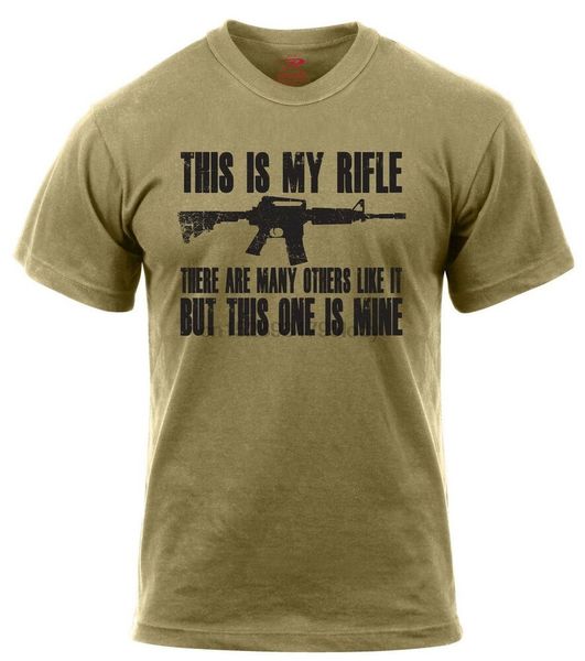 

t-shirt this is my rifle usmc riflemans creed coyote brown rothco 61590