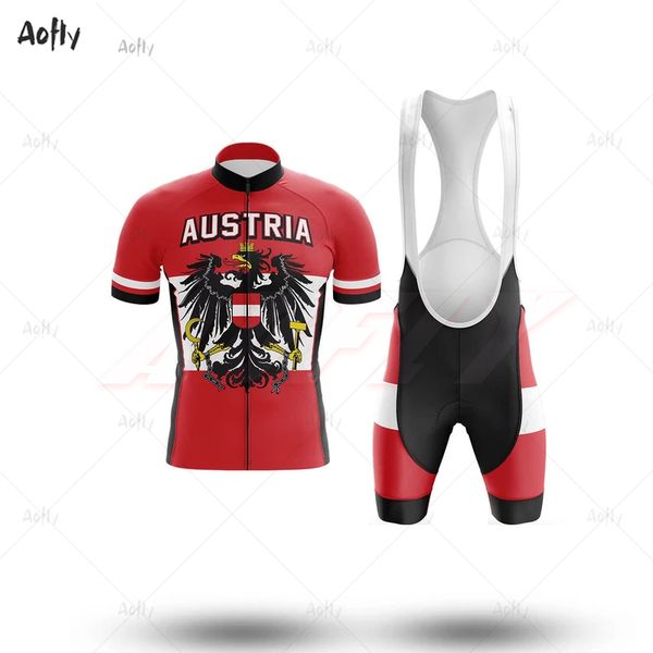 

7 colors sleeve mtb jersey austria cycling jersey short sets 2020 men bike ropa ciclismo hombre road shirts bib shorts, Black;blue