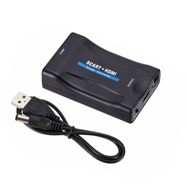 

hdmi to scart / scart to hdmi converter audio adapter 1080p 720p for hd tv sky box stb dvd ps4 pc 50pcs/lot