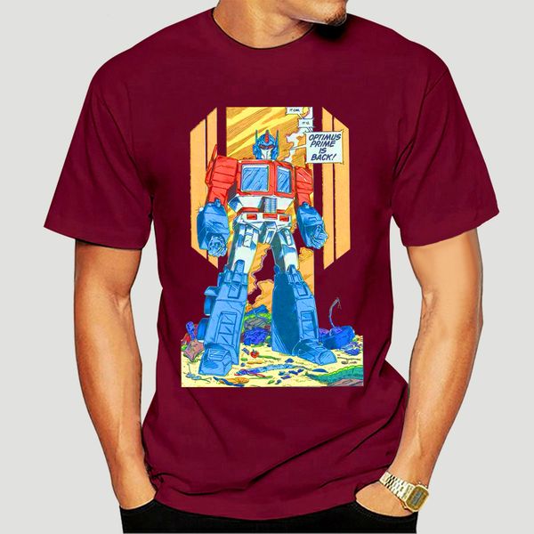 

официальный - оптимус прайм назад comic print серый t-shirt (new) -4635d