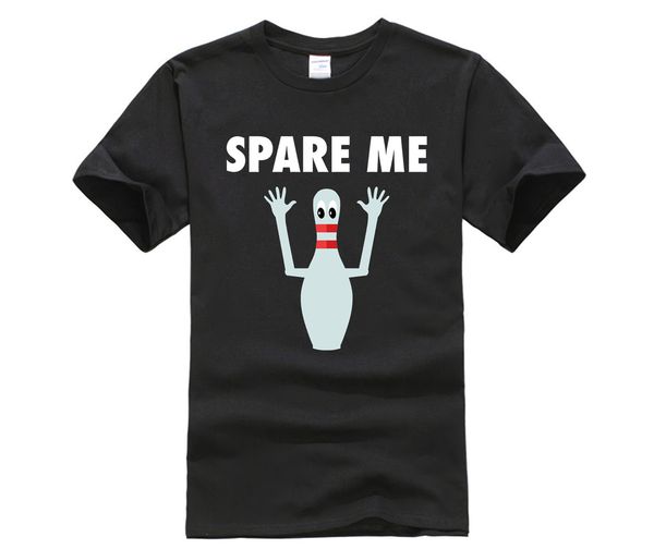 

short-sleeve t-shirt spare me sports bowling pin funny summer mens t shirt