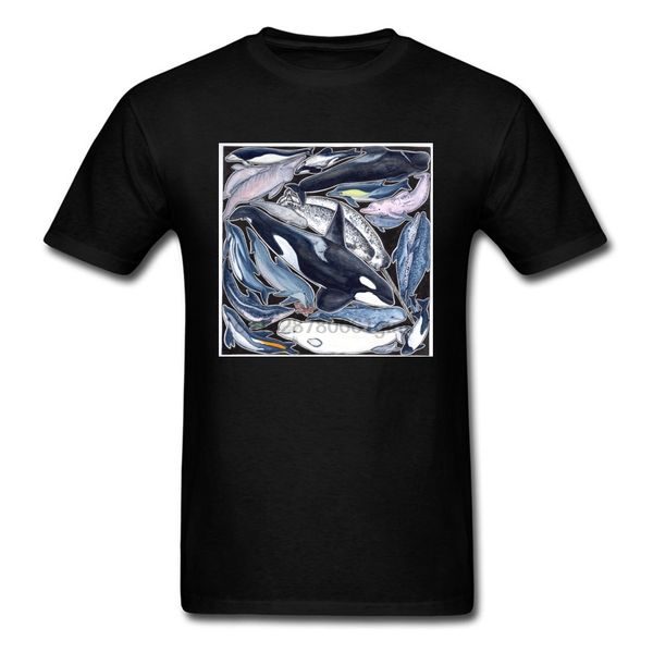 

человек tshirt 3d одежда семья дельфин beluga нархал повседневная тенниска o-образный вырез 100% хлопок ткань с коротким рукавом топы тис ле