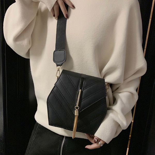 

1 шт женщина мини металла кисточка crossbody сумка classic lady ватной кожа pu сумка плеча -opk
