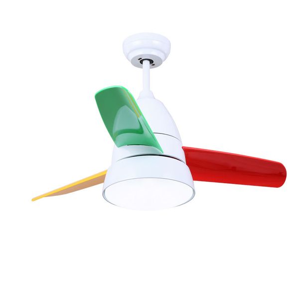 

modern simple colors ceiling fan lamp macaron kids room living room led iron art fan lamp colorful leaves deco pendant