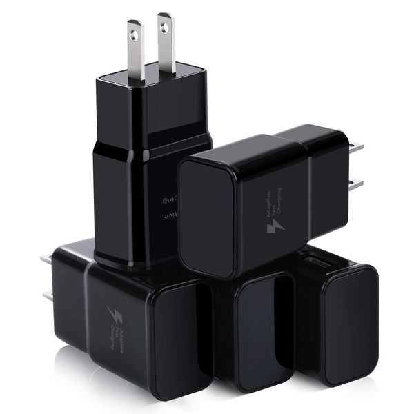 

adaptive fast rapid charging us plug wall charger black us plug for samsung phones dhl free