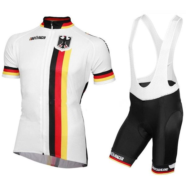

2020 new german national jersey pro team men summer set bike completini ciclismo bicycle clothing bib gel shorts ropa de hombre, Black;blue