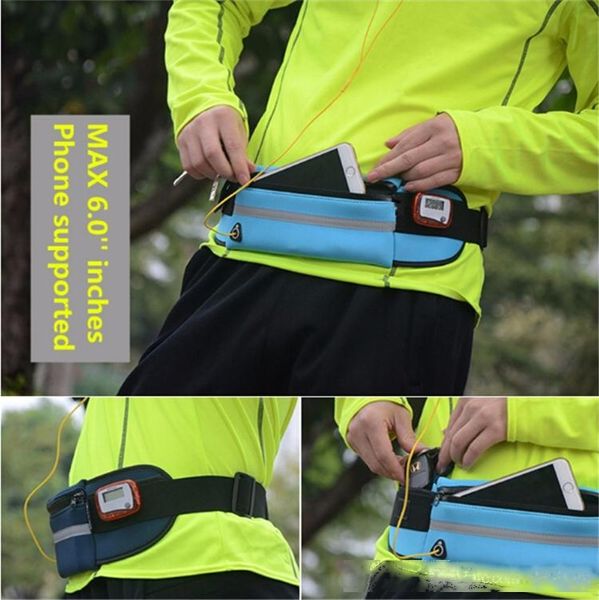 

6 inch waterproof sport gym waist belt bag case neoprene running mobile phone pouch for smartphone