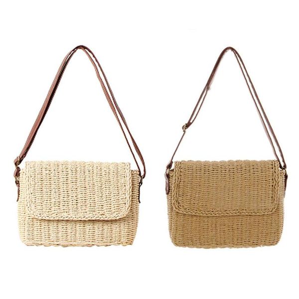 

2020 new summer women shoulder bag hand made exquisiteness straw bags woven flap sweet pastoral rattan girls bag