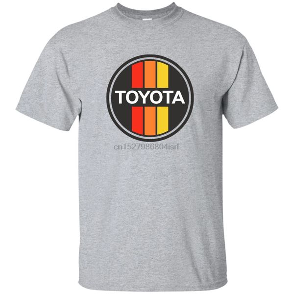 

mens ретро логотип toyota t-shirt гонки stripes graphic tee