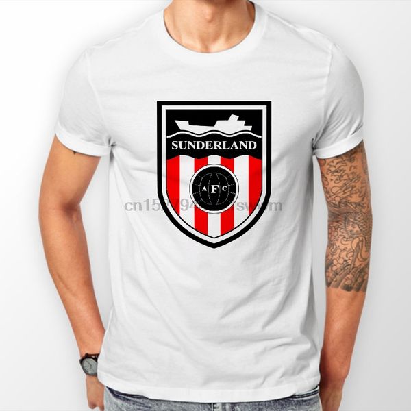 

retro vintage old school safc sunderland afc badge football club t shirt mens