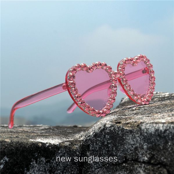 

cat sunglasses women brand designer luxury rhinestone heart shaped pink sunglasses oversized cat sun glasses lady gradient nx, White;black