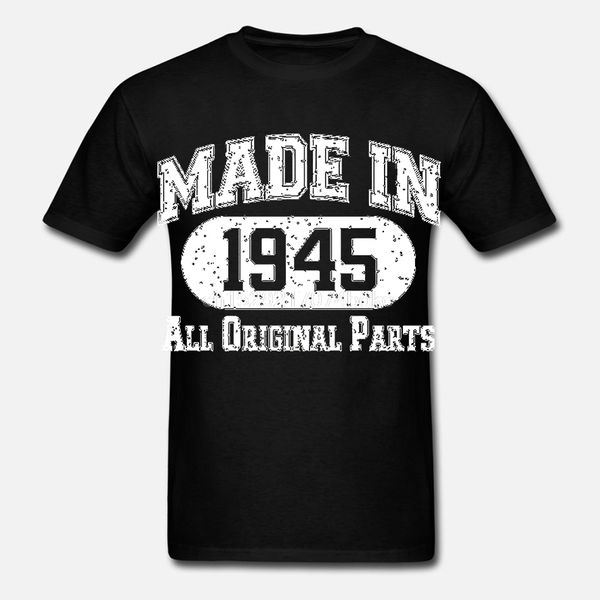 

new fashion mens short sleeve tshirt cotton t shirts made in 1945 all original parts t shirt
