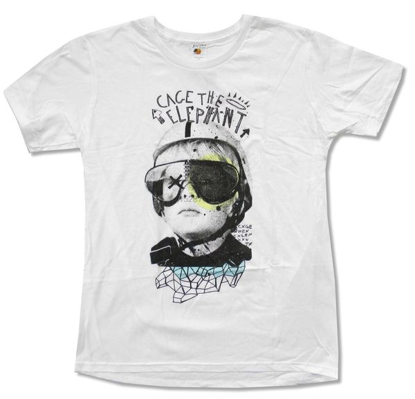 

cage the elephant tiny little robots white t-shirt new official cte