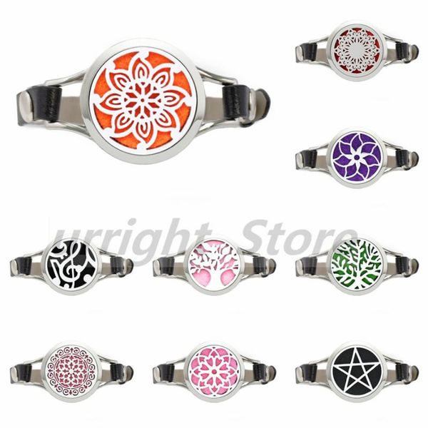 

tennis flower star tree of life 316l stainless steel diffuser locket bracelet 30mm essential oil for women aroma 10pads, Golden;silver