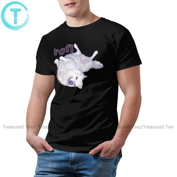 

samoyed puppies t shirt rofl american eskimo t-shirt short sleeves cute tee shirt plus size printed tshirt