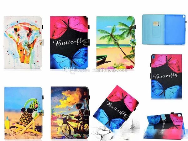 

painting butterfly elephant panda cat owl tree filp stand wallet leather case for ipad pro 11 2020 10.2 10.5 2/3/4 mini 12345 air 2 5/6