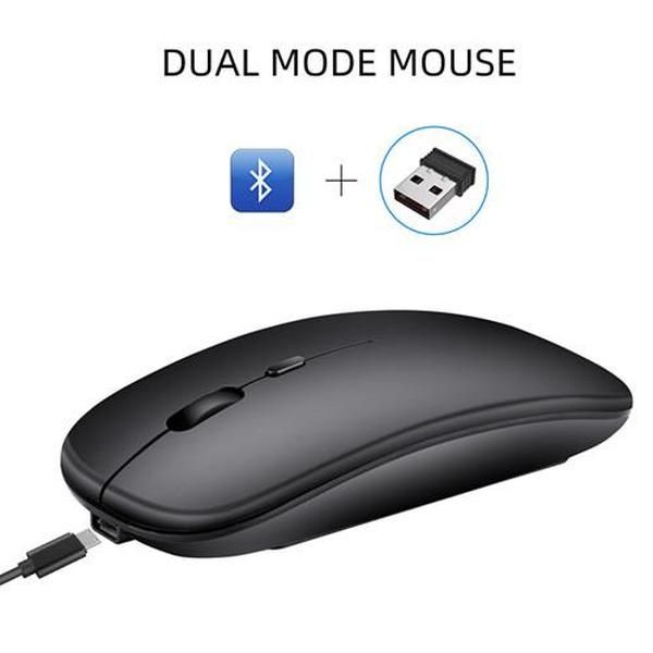 

new bluetooth dual-mode mouse wireless 2.4ghz mute ultra-thin notebook deskoffice mouse