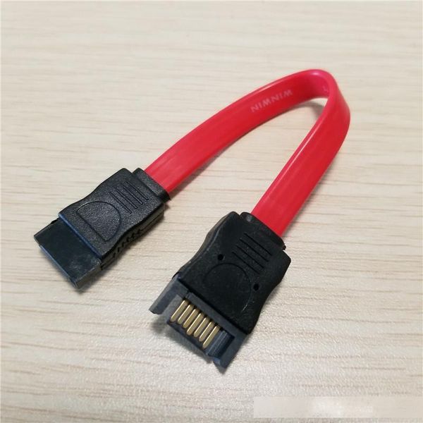 

10pcs/lot hard dirve sata data extension serial power cable male to female red 10cm
