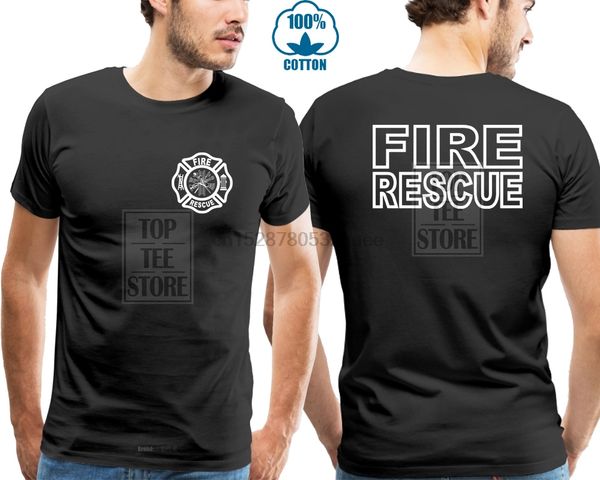 

fire rescue firefighter official firemen gear t shirt men fashion t shirt hipster short sleeve tees