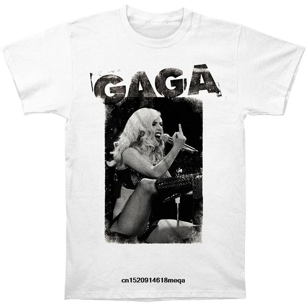 

funny t shirts lady gaga finger men's fashion t-shirt black