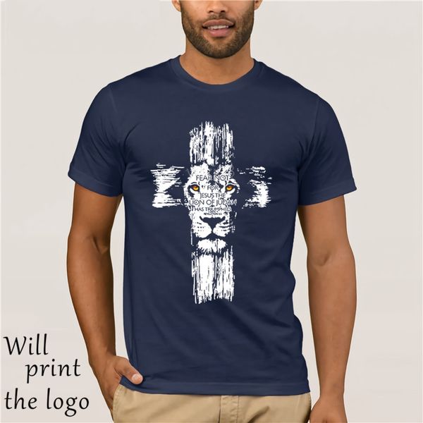 

freddo lion of judah uomini della maglietta divertente croce leone tee shirt mans manica corta personalizzata di san