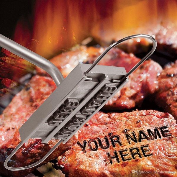 

bbq barbecue branding iron tools with changeable 55 letters fire branded imprint alphabet aluminum outdoor cooking for grilling steak