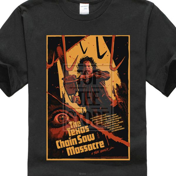 

2019 gilden t shirt texas chainsaw massacre horror movie poster design t shirt cool summer casual tee