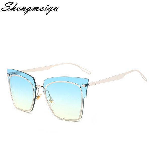 

sunglasses for women square rimless diamond cutting lens brand designer fashion shades sun glasses, White;black