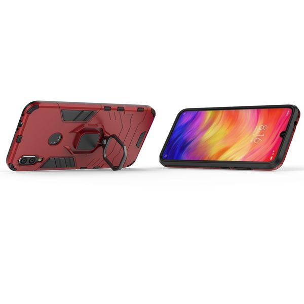 

2 in 1magnetic finger ringshockproof armor case for redmi note 7 silicone back phone cover case