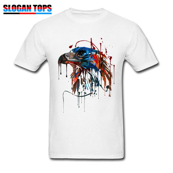 

eagle painting t-shirts oversized man tshirt o neck t shirt pure cotton men's short sleeve fashionable summer/autumn tees