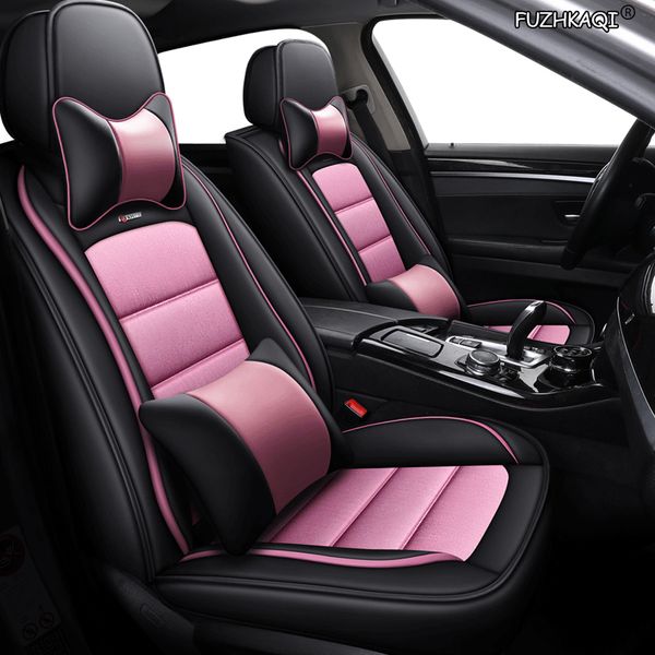 

FUZHKAQI flax car sear covers for logan 2 megane 3 laguna 2 sandero fluence symbol kadjar kangoo sander Auto
