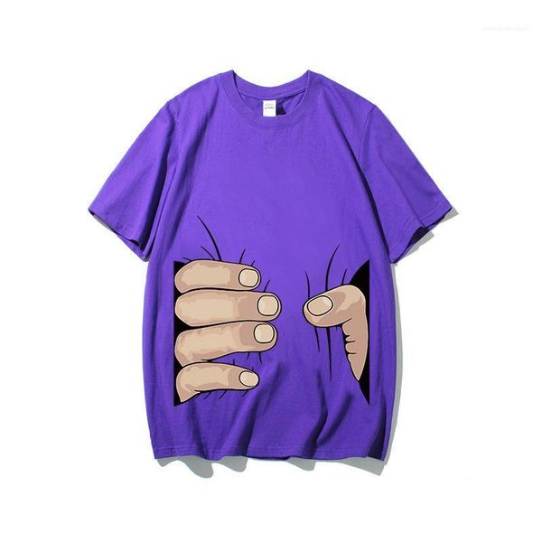 

fashion hand grasp tshirts man hiphop o-neck short sleeve summer tees men loose casual mens, White;black