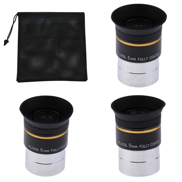 

3pcs 1.25\" plossl pl eyepiece fully hd coated lens for astronomical